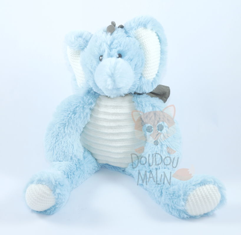  soft toy blue white elephant 